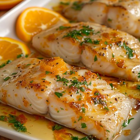 Citrus Glazed Orange Roughy Recipe Orange Roughy Recipes Healthy, Orange Roughy Recipes Pan Seared, Citrus Fish Recipe, Orange Roughy Recipes Baked, Baked Orange Roughy, Orange Roughy Recipes, Citrus Sauce, Red Snapper Recipes, Citrus Fish