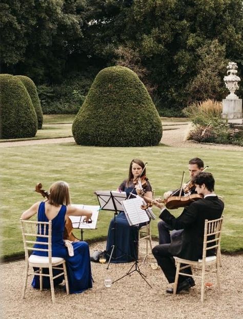 Wedding String Quartet, Wedding Quartet, String Quartet Wedding, String Photos, Syon Park Wedding, Wedding Ceremony Music, Ceremony Florals, Wedding Musicians, Music Project