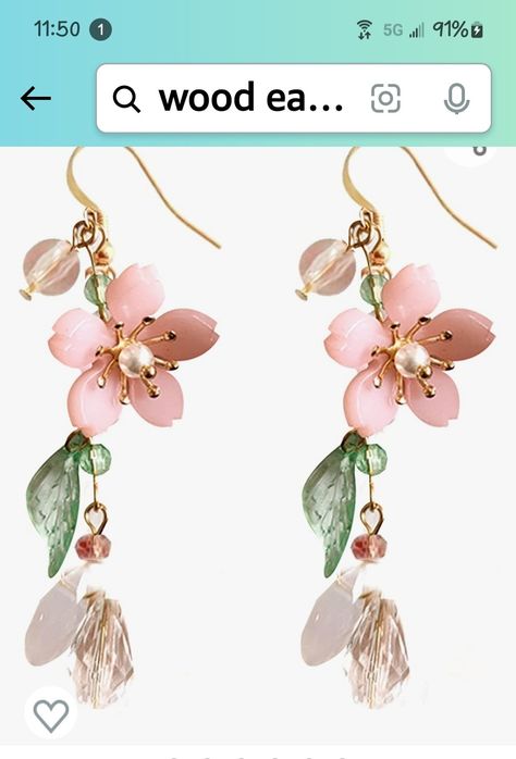 Fairy Charms, Earrings Golden, Wire Jewelry Designs, Painted Earrings, Butterfly Earrings Stud, Work Jewelry, Plum Blossom, Flower Accessories, Fashion Jewelry Earrings