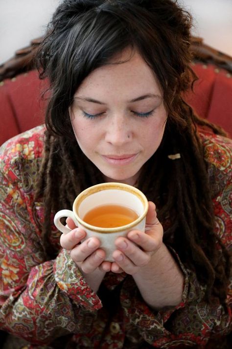 Sipping Tea Reference, Holding Cup Pose, Tea Photography Ideas, Goodnight Tea, Drinking Tea Photography, Holding Tea Cup, People Drinking Tea, Tea Photoshoot, Marshmallow Root Tea