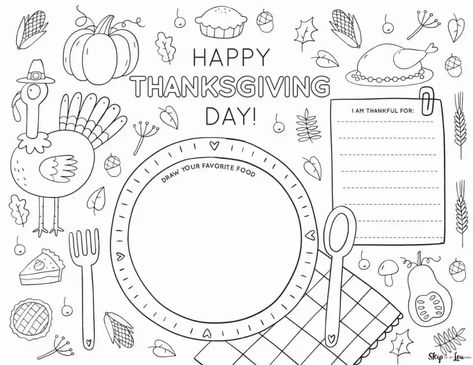 Placemats Preschool, Thanksgiving Placemats Preschool, Thanksgiving Placemat, Thanksgiving Activities For Kindergarten, Printable Placemat, Thanksgiving Templates, Free Printable Thanksgiving, Autumn Poems, Thanksgiving Kids Table