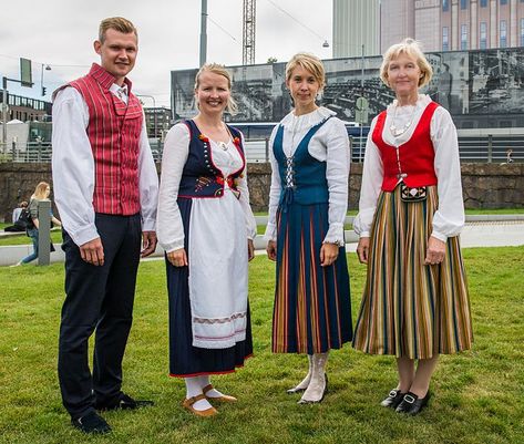 Folk Clothing, National Dress, D 2, Wikimedia Commons, Traditional Dresses, Finland, Lab Coat, Dresses, Clothes