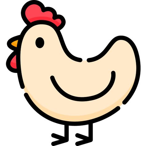 Chicken Icon, Chicken Drawing, Red Monochrome, Kawaii Doodles, Free Icon, Art Drawings For Kids, Icon Download, Hippie Art, Hand Art