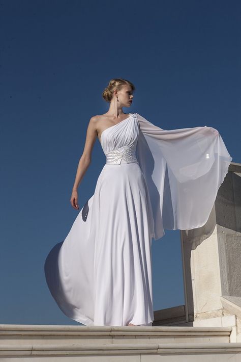 Greek Wedding Dress Greek Goddess Dress Prom, Greek God Wedding Dress, Grecian Inspired Dress, Greek Mythology Wedding Dresses, Starwars Wedding Dresses, Greek God Dress, Wedding Dress Greek Style, Ancient Greek Wedding Dress, Ancient Greece Wedding