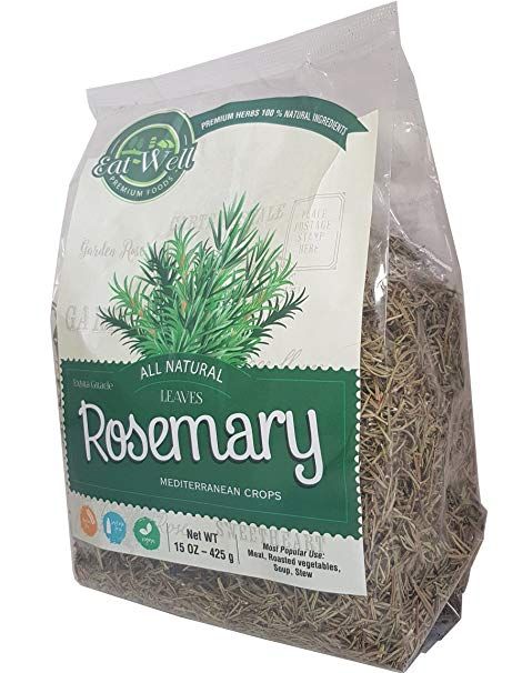 Amazon.com: EAT WELL PREMIUM FOODS Rosemary Leaves |15 oz - Bag| Whole Dried Rosemary Spice (Rosmarinus officinalis) | Natural: Baby Turkish Spices, Baked Chicken Recipe, Rosemary Tea, Dried Rosemary, Healthy Natural Hair Growth, Rosemary Leaves, Rosmarinus Officinalis, Premium Food, How To Dry Rosemary