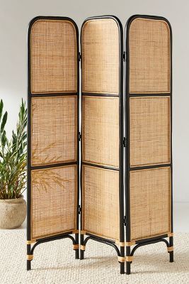 Shop the Scarlett Rattan Room Divider Screen at Anthropologie today. Read customer reviews, discover product details and more. Rattan Room Divider, Rattan Room, Unique Living Room Furniture, Barn Remodel, Bamboo Room Divider, Space Dividers, Folding Room Dividers, Room Divider Screen, Dining Room Colors