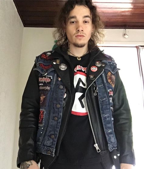 Metalhead Fashion Men, Metalhead Outfits Men, Metalhead Outfit Men, Metal Head Outfits Men, Metal Head Outfits, Metalhead Outfits, Metalhead Aesthetic, Metalhead Fashion, Battle Jackets