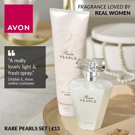 Blending lush greens, pearlescent flower and musk, Rare Pearls is one of my favourite fragrances. Get the perfume & body lotion set for only £13 - such a bargain! Order now 🌸 https://online.shopwithmyrep.co.uk/avon/beccajm03/ Rare Pearls, Avon Cosmetics, Avon Perfume, Avon Beauty, Cosmetics Products, The Perfume, Lush Green, Body Lotion, Lush