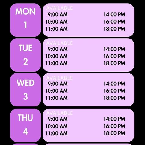 Instagram Story Availability Calendar. Great for lash tech, nail tech, hair stylists. https://rb.gy/gtt7a9 #lash #lashextensions #microblandig #browtech #canvatemplate #digitalproducts Booking Calendar, Scheduling Template, Lash Room Decor, Lash Logo, Wellness Industry, Lash Room, Lashes Logo, Lash Tech, Calendar Ideas