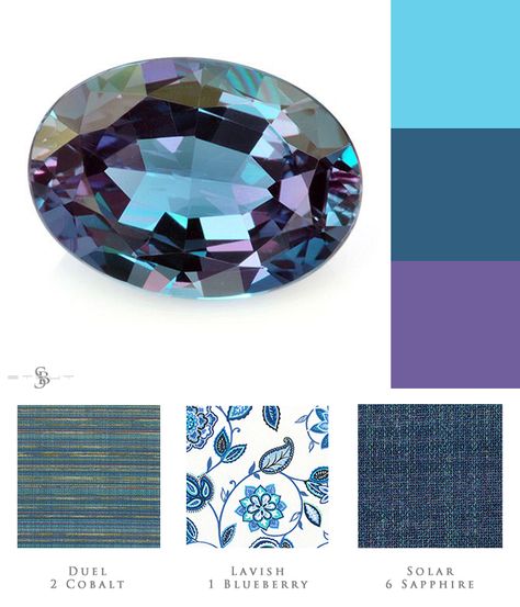 Alexandrite is one of the birthstones for the month of June. Did you know that natural alexandrite is rarer than diamonds and more costly than emerald, ruby, and sapphire. Any alexandrite over 3 carats is highly uncommon.  Smaller stones are more readily available to commercial jewelers. Alexandrite Color Palette, Alexandrite Tattoo, Coloring Crystals, June Inspiration, Color Thesaurus, Diamond Meaning, Alexandrite Gemstone, Ruby And Sapphire, Alexandrite Jewelry