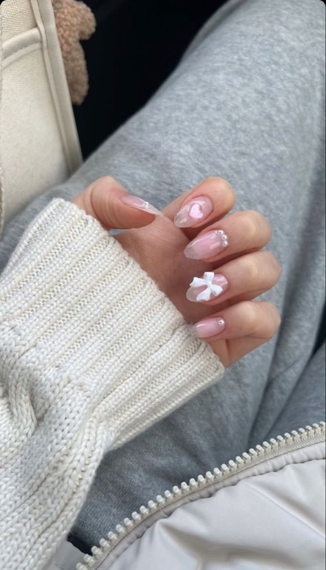 Blush Pink Nails, Cute Pink Nails, Asian Nails, Gel Nails Diy, Blush Nails, Pretty Gel Nails, Really Cute Nails, Cute Gel Nails, Soft Nails