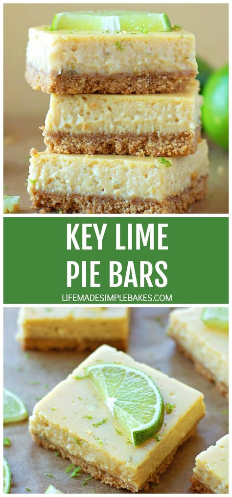 Taking a classic and turning it into these luscious key lime pie bars. These easy citrus bars are a refreshing treat for summer! #keylimepiebars #piebars #keylime #keylimepie Citrus Bars, Key Lime Recipes, Key Lime Desserts, Key Lime Pie Bars, Lime Desserts, Pie Bar Recipes, Lime Recipes, Pie Bars, Gateaux Cake