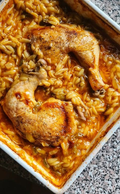 Chicken Giouvetsi | Kalofagas.ca Chicken Giouvetsi, Mediterranean Foods, Greek Pasta, Global Food, Using A Pressure Cooker, Greek Cooking, Greek Dishes, Chicken Main Dishes, 7 Minutes