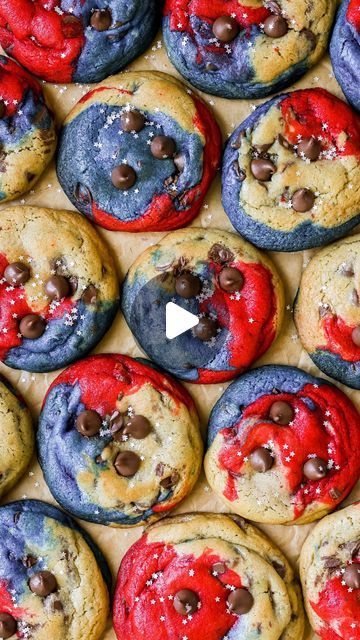 Tawnie Graham on Instagram: "@krolls_korner 4th of July Cookies! 🇺🇸❤️🤍💙🇺🇸
.
Patriotic, fun to make, and of course super delicious! Comment below “recipe please” and I’ll dm you my recipe!🫶🏻
.
https://krollskorner.com/recipes/desserts/cookies/4th-of-july-cookies/
.
#4ofjuly #4thofjulycookies #cookiesofinstagram #cookies #cookiesviral #krollskorner #viralreels #viralvideos #redwhiteandblue #krollskookies" 4th Of July Chocolate Chip Cookies, Red White Blue Cookies, Blue Chocolate Chip Cookies, Ribbon Cookies, 4th Of July Cookies, Memorial Day Desserts, Patriotic Cookies, July Desserts, July Recipes