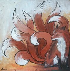 Jiǔwěihú | What Mythical Fox Are You? - Cuestionario 9 Tailed Fox, Art Fox, Kitsune Fox, Fox Spirit, Nine Tailed Fox, Japanese Folklore, Fox Tattoo, Fox Art, Mythical Creatures Art