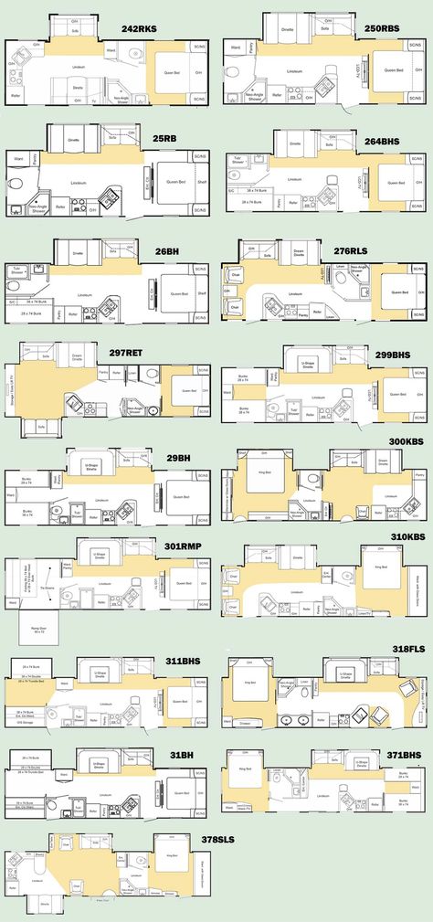 Keystone Sprinter travel trailer floorplans - 17 models Trailer Home Plans Layout, 4 Bedroom Trailer Floor Plans, Fifth Wheel Floor Plans, Trailer House Floor Plans, Trailer House Plans, Trailer Home Plans, Rv Plans Layout, Camper Trailer Remodel Ideas, Trailer Park Design