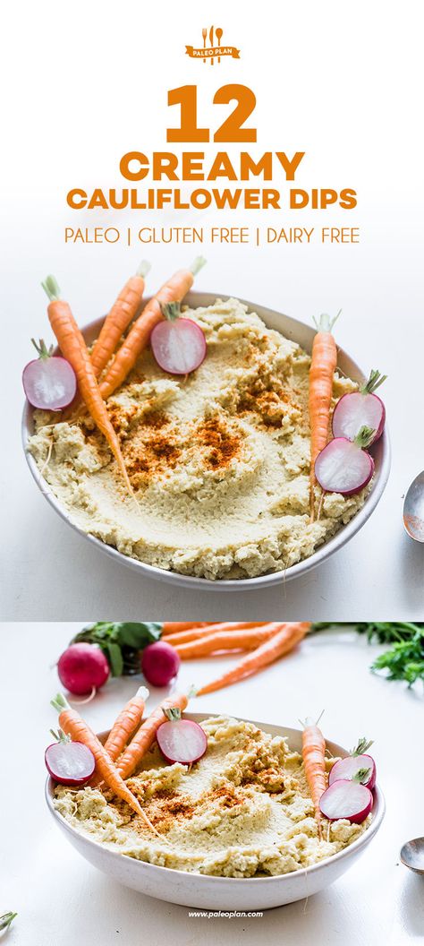 Cauliflower Dip Recipes, Paleo Dips, Paleo Sauce, Keto Dip, Cauliflower Dip, Paleo Roast, How To Cook Cauliflower, Cauliflower Hummus, Paleo Sauces