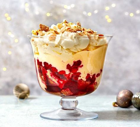 Next level sherry trifle recipe | BBC Good Food Sherry Trifle Recipes, Festive Bakes, Sherry Trifle, Pretty Sweets, Trifle Bowl Recipes, Christmas Trifle, Trifle Recipes, Xmas Recipes, 2023 Mood