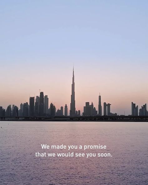 Visit Dubai on Instagram: “We made you a promise that we would see you soon. That time has come. Dubai is ready for you to visit once again. Ready when you are……” Dubai Quotes, Travel Instagram Ideas, Matter Quotes, Visit Dubai, See You Soon, Instagram Ideas, Travel Instagram, See You, New York Skyline