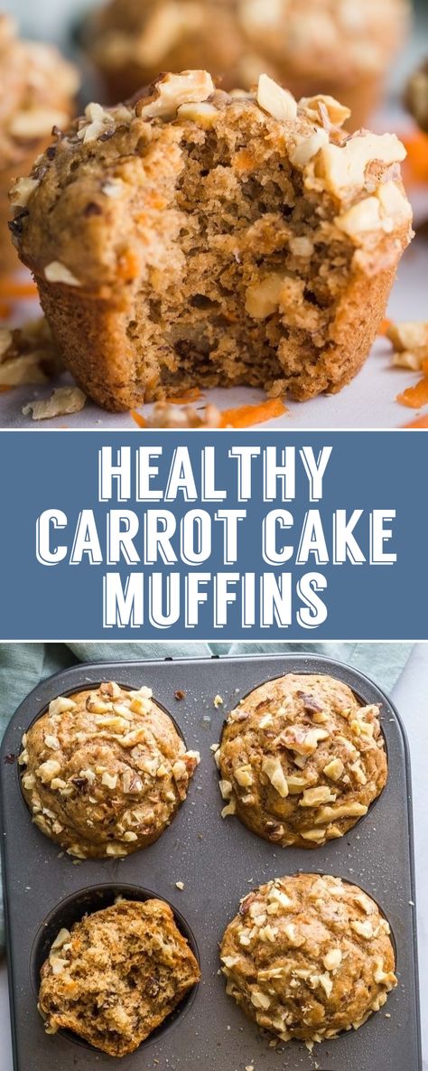 Healthy Carrot Cake Muffins- a SUPER simple vegan breakfast that you'll find yourself making over and over again because they're SO GOOD! #vegan #dairyfree #carrotcake Simple Vegan Breakfast, Butter Curry, Healthy Carrot Cake Muffins, Resep Vegan, Healthy Carrot Cake, Carrot Cake Muffins, Healthy Carrot Cakes, Vegan Muffins, Low Carb Muffins