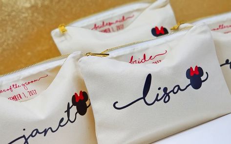 Disney bridesmaid Gift Bachelorette Disney Trip Bachelorette - Etsy México Disney Princess Bridesmaids, Bachelorette Disney, Bach Gift, Disney Bridesmaids, Mother Gifts Wedding, Bachelorette Bag, Bridesmaid Makeup Bag, Instagram Username, Bride Bag