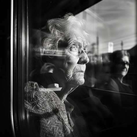 🌄 Reflections on Rails 📷 Leica M Monochrom (typ 246) style Alan Schaller 🤖 Midjourney #Photography #1990s #leicaqmonochrom #england #aiart #oldwoman #lifeGram #Alanschaller #BlackAndWhitePhotography #PhotographyLegend #ClassicPhotography #ArtificialIntelligence #AI #midjourney #DeepLearning #AITechnology Alan Schaller, Classic Photography, Leica M, Deep Learning, Leica, Black And White Photography, England, Photography