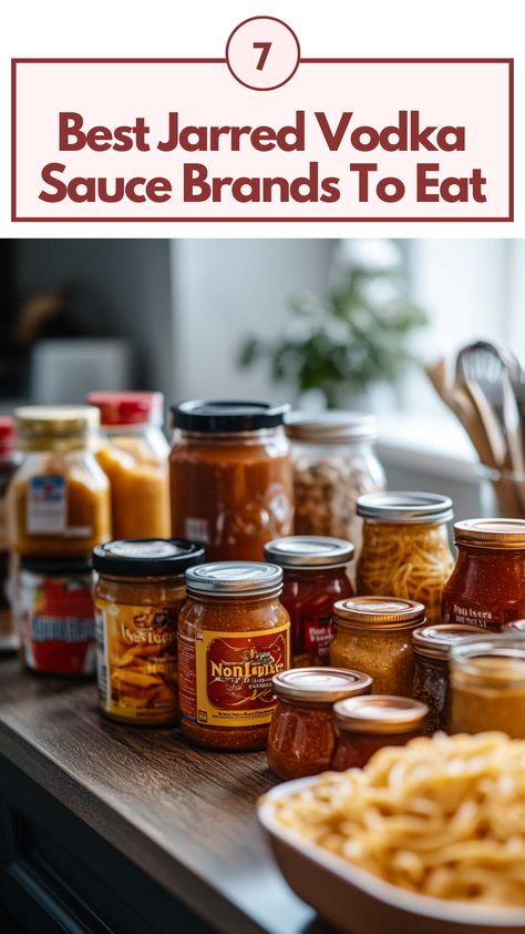 Close-up of various jarred vodka sauce brands displayed on a kitchen counter, perfect for adding rich, creamy flavor to pasta dishes. Best Vodka Sauce, Sauce Brand, Best Vodka, Hosting Friends, Vodka Sauce, Quick Weeknight Dinners, Quick Dinner, Pasta Dishes, Gourmet Recipes