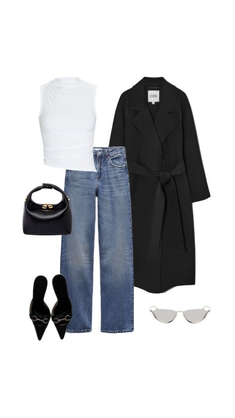 #modestfashion #outfitinspo #classyfashion #classydress #nightout Outfit Manteau, White Top, Your Aesthetic, Connect With People, Creative Energy, Energy, Sunglasses, Black