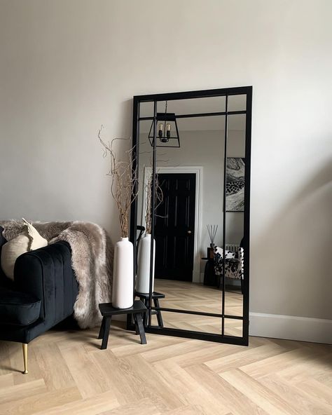 William Wood Mirrors on Instagram: “A favourite of this year, the Boston mirror features an eye catching chunky metal frame and inner window panelled design. Select from…” Free Standing Mirror, Extra Large Mirrors, Minimalist Window, Industrial Mirrors, Black Mirror Frame, Black Industrial, Metal Frame Mirror, Wood Framed Mirror, Standing Mirror