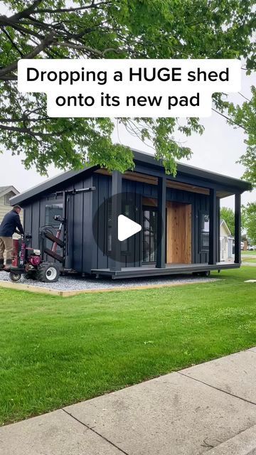 Tiny House on Instagram: "Had some fun this afternoon moving a new display shed onto its new stone pad!  #tinyhome" Ranch Exterior, Building Ideas, Have Some Fun, Victorian Homes, Modern Rustic, Some Fun, Garden Ideas, Tiny House, House Ideas