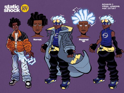 Static Shock Art, Static Dc, Character Select Screen, Shock Art, Heroes And Villains Costumes, Hero Oc, Heroic Age, Ajin Anime, Static Shock