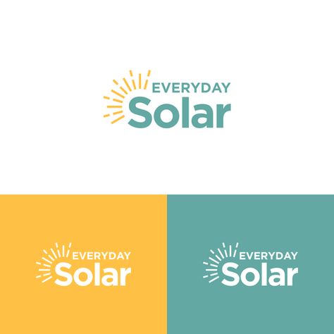 Designs | Everyday Solar Logo Design | Logo design contest Solar Logo Design Ideas, Logo Solar Energy, Solar Logo Design, Solar Logo, Solar City, Energy Logo, Logo Making, City Logo, New Logo Design