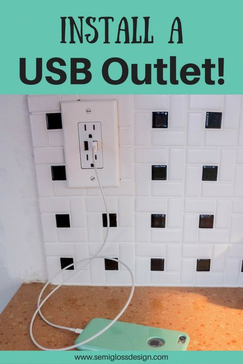 Outlet Kitchen, Home Improvement Loans, Usb Outlet, Small Budget, Room Remodeling, Retro Decor, Home Maintenance, Remodeling Projects, Charging Station