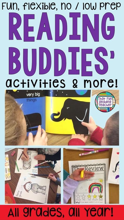 Kindergarten Buddies Activities, Peer Buddy Activities, Learning Buddy Activities, Thanksgiving Buddy Activities, Reading Buddy Ideas, Big Buddy Activities, Buddy Classroom Activities, Book Buddies Activities, Kindergarten Buddy Activities