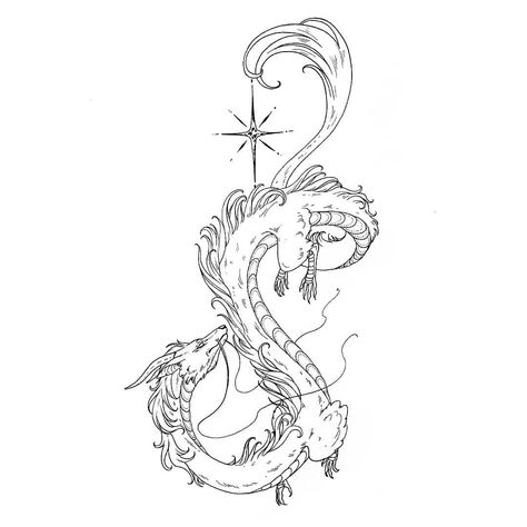 Haku Tattoo, Haku Dragon, Small Dragon Tattoos, Ghibli Tattoo, Tattoo Templates, Cute Small Tattoos, Dragon Tattoo Designs, Dark Art Tattoo, Tattoo Feminina