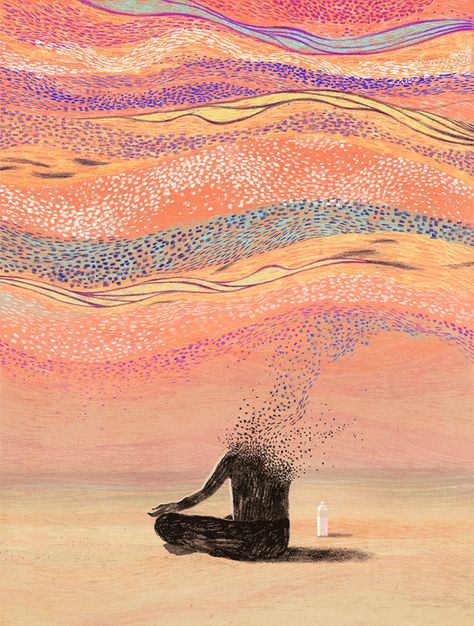 Image Zen, Art Visionnaire, Arte Yoga, Soyut Sanat Tabloları, Meditation Art, Yoga Art, Arte Sketchbook, Art Et Illustration, Visionary Art