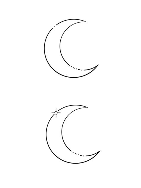 Half Moon Stencil, Simple Half Moon Tattoo, Small Dainty Moon Tattoo, Simple Moon Tattoos For Women, Line Art Moon Tattoo, Moon Tattoo Designs Simple, Tato Moon, Moon Simple Drawing, Moon Tiny Tattoo