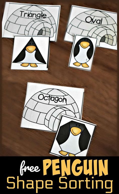 free penguin shape sorting activity #shapes #penguins #winter #printable #preschool Antarctica Activities, Penguin Life Cycle, Shape Sorting Activities, Penguin Awareness Day, Penguin Activities, Winter Math Activities, Shape Activities Preschool, Penguin Theme, Winter Activities Preschool