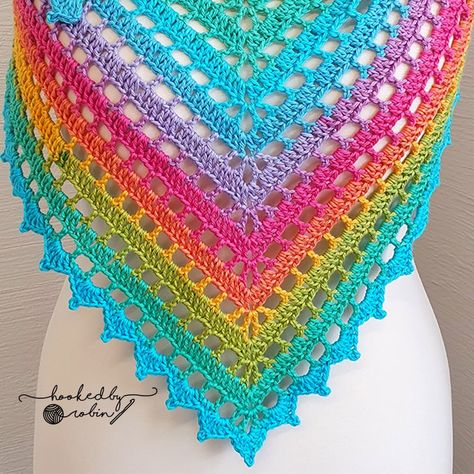 Crochet Shawl Border Pattern, Crochet Shawl Border, Quick And Easy Crochet Shawl Pattern Free, Quick Crochet Shawl Pattern Free, Loops And Threads Facets Patterns, Eyelet Shawl, Triangle Shawl Crochet Pattern Free, Free Crochet Shawl Patterns, Triangle En Crochet