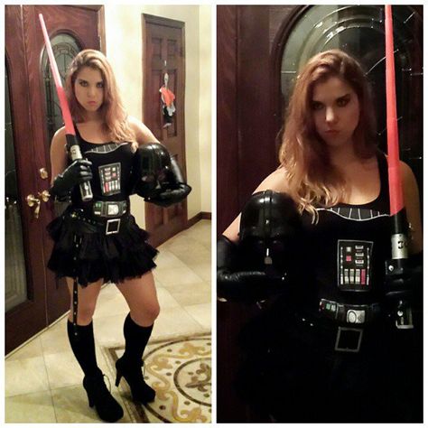 Pin for Later: This Year's Top 10 Costumes For Women Are Sexy and FIERCE  Darth Vader Sith Woman, Stormtrooper Costume, Darth Vader Costume, Bonnie Und Clyde, Darth Vader Costumes, Easy Halloween Costumes For Women, Pop Sugar, Popular Costumes, Woman Cosplay