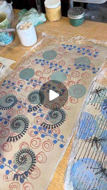 Kathy Clay Classroom on Instagram: "I can’t stop silkscreening on clay with AMACO Velvet Underglazes. #amacovelvetunderglaze #amaco #amacovelvets #amacobrent #printingonclay #printingonclay #clayshare #k12clay" Monoprinting On Clay, Clay Monoprinting, Amaco Underglaze, Amaco Brent, March 5, Monoprint, Terra Cotta, I Can, Velvet