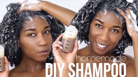 DIY+Homemade+Natural+Shampoo+With+African+Black+Soap++Healing+Recipe+[Video]+via+@blackhairinfo Diy African Black Soap, Natural Shampoo Recipes, Black Soap Shampoo, How To Make Shampoo, Homemade Natural Shampoo, Shampoo Recipe, Natural Hair Diy, Homemade Shampoo, Diy Shampoo