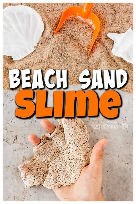 Beach Theme Preschool, Beach Crafts For Kids, Summer Preschool Activities, Sand Slime, Beach Themed Crafts, Beach Week, Summer Preschool, Vbs Crafts, Ocean Crafts