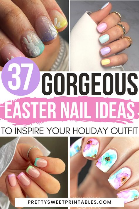 easter nail ideas Easter Nails Design Spring, Easter Nail Ideas, Easter Nails Easy, Easter Nail Art Designs, Pink Chrome Nails, Simple Spring Nails, April Nails, Easter Nail, Easter Nail Designs