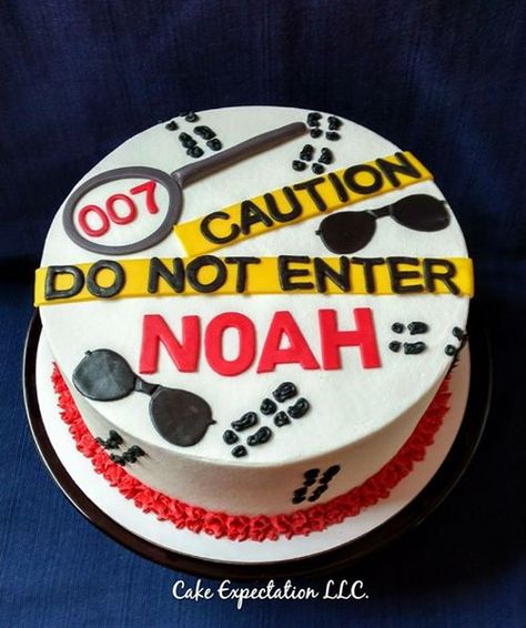 007  Spy Birthday Cake Secret Agent Birthday Cake, Spy Kids Party, Spy Cake, Secret Agent Party, Odd Squad, Spy Birthday Parties, Detective Party, Mystery Parties, Zombie Birthday