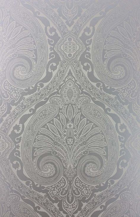 Why Wallpaper, Nina Campbell Wallpaper, Osborne And Little Wallpaper, Paisley Wallpaper, Nina Campbell, Iconic Wallpaper, Ash Gray, Luxury Wallpaper, Damask Wallpaper