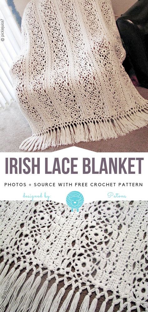 Lace Blanket, Irish Lace Crochet Pattern, Beau Crochet, Confection Au Crochet, Crochet For Beginners Blanket, Crochet Lace Pattern, Crochet Simple, Irish Lace Crochet, Haken Baby