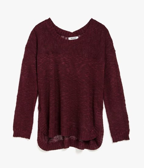 Azalea: Odil Hi Low Sweater | azaleasf.com #cozyupazalea Maroon Crewneck, Blush Pink Sweater, Unisex Looks, Fox Sweater, Fringe Sweater, Long Sleeve Pullover Sweater, Getting Dressed, Fair Isle Sweater, Color Block Sweater