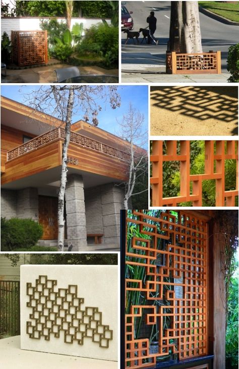 Lattice is such a useful tool in garden design.  You can grow things on it, separate spaces with it, spruce up fences and gates, use it for to the top of an arbor or patio,  screen off unsightlies — it really is very useful — problem is, it can be very cheaply made, bland and … Trellis Art, Short Fence, Decorative Trellis, Outdoor Trellis, Interesting Patterns, House Extension, Contemporary Garden, High Maintenance, Garden Tours