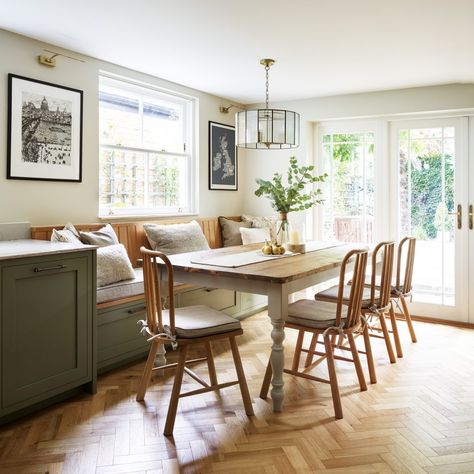 Holkham | Beautifully Bespoke | Small Kitchen Diner, Seating In Kitchen, Kitchen Booth, Booth Seating In Kitchen, Kitchen Booths, Banquette Dining, Banquette Seating In Kitchen, Family Dining Table, Kitchen Banquette